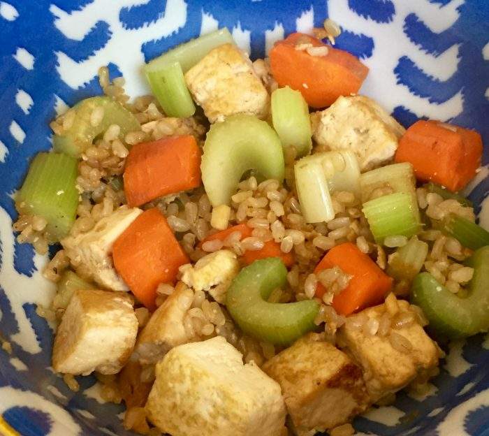 Tofu + Veggie Brown Rice Bowl - WorldRD.com